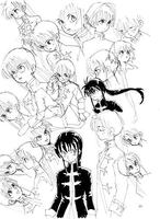 ふくやまけいこ直筆イラストサイン本「けいー1」「けい-2」