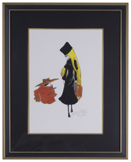 松本零士 直筆サイン入り版画「銀河鉄道999／メーテルと鉄郎」