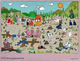 【バーゲンブック】ジグソーパズル スナフキンの鉄道（1000ピース）