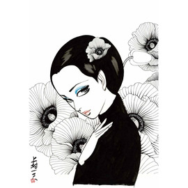 上村一夫 ジクレー「虞美人草」