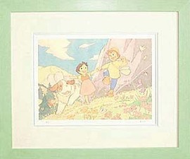 アルプスの少女ハイジ・春  ジクレー版画（300部限定生産・直筆サイン入り）